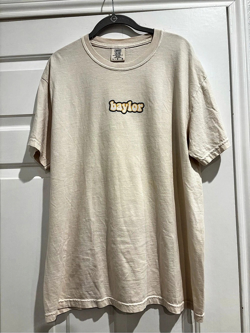 Comfort Colors Baylor Bears Texas Map T-Shirt Beige Large